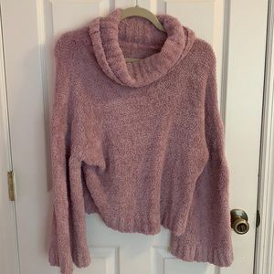 Pink fuzzy sweater size S/M